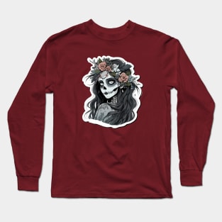 Dia de los Muertos Zombie Girl Long Sleeve T-Shirt